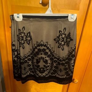 Necessary Objects Black Lace Skirt
